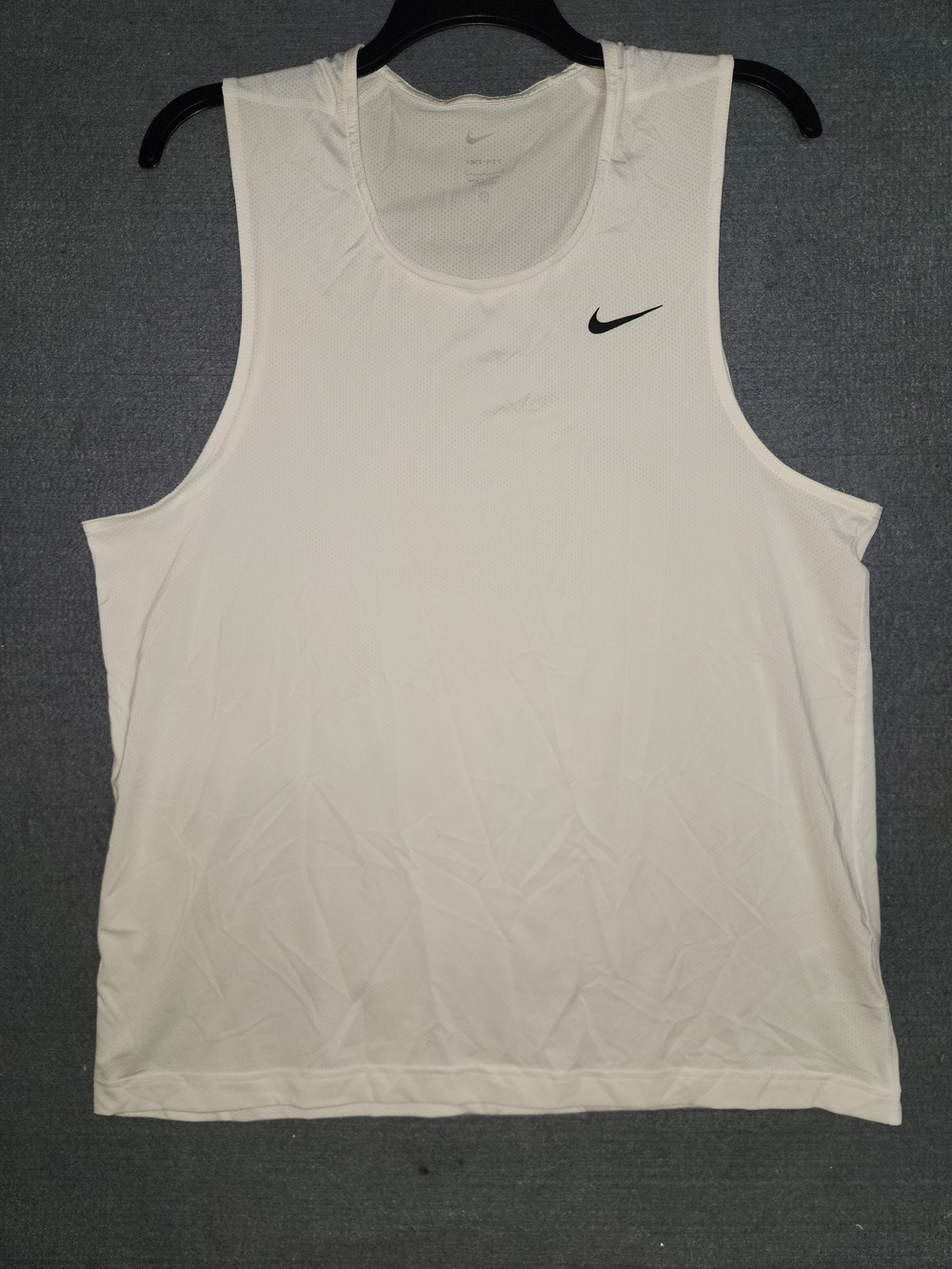 Nike Men’s White Athletic Tank Top - Dri-FIT Performance #400
